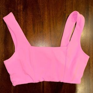Show Me Your MuMu Pink Square Neck Crop Top